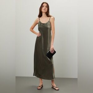 Splendid Velvet Breeze Maxi Slip Dress Green Size XS RTR